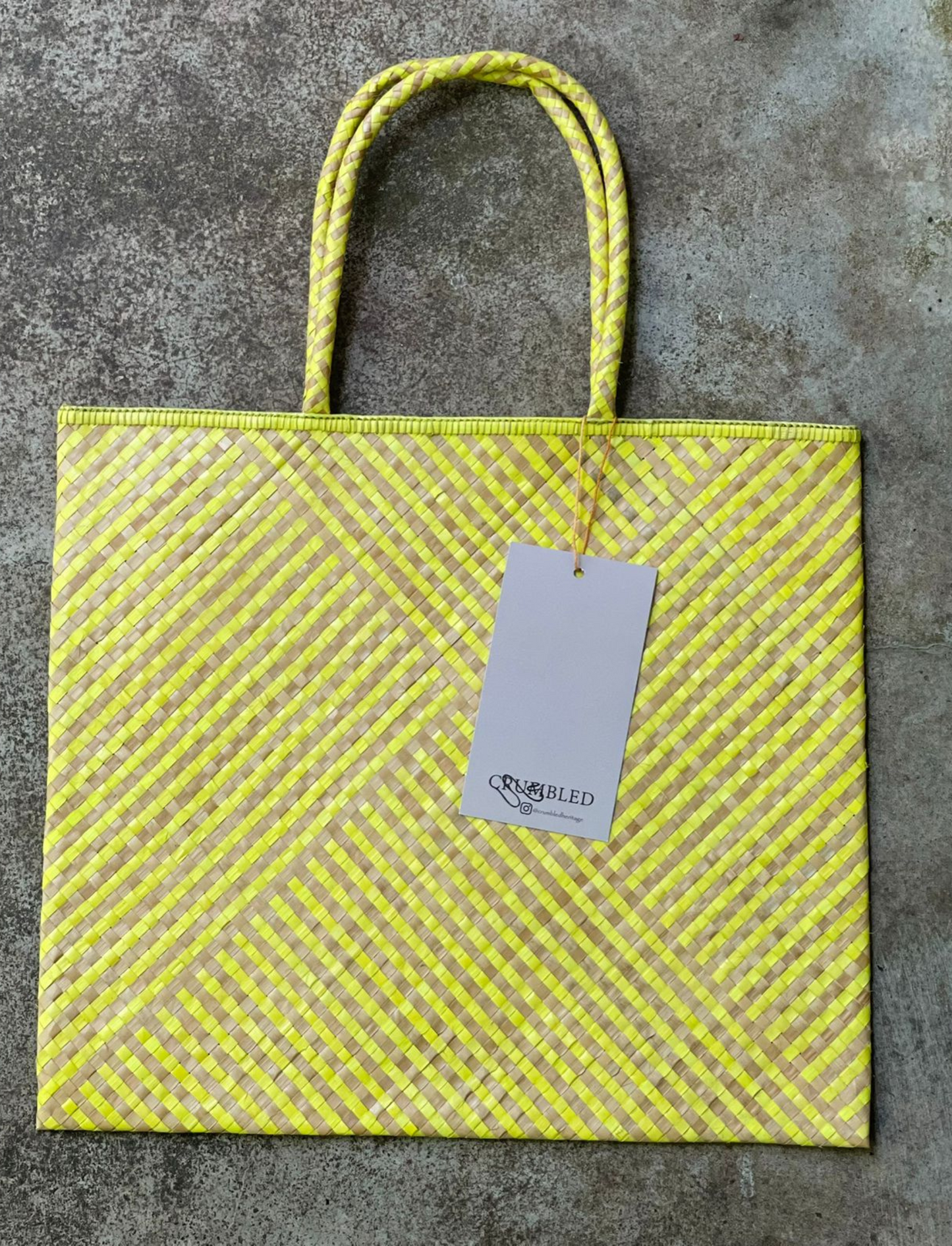 Natural & Yellow Artisan Pun Bag