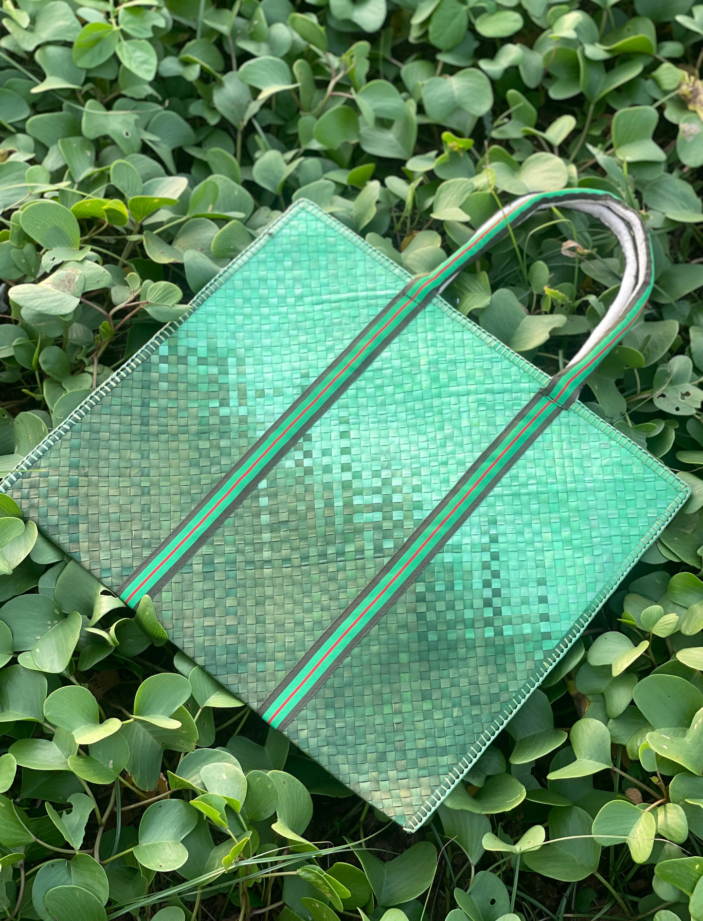 Emerald Harmony Handwoven Bag