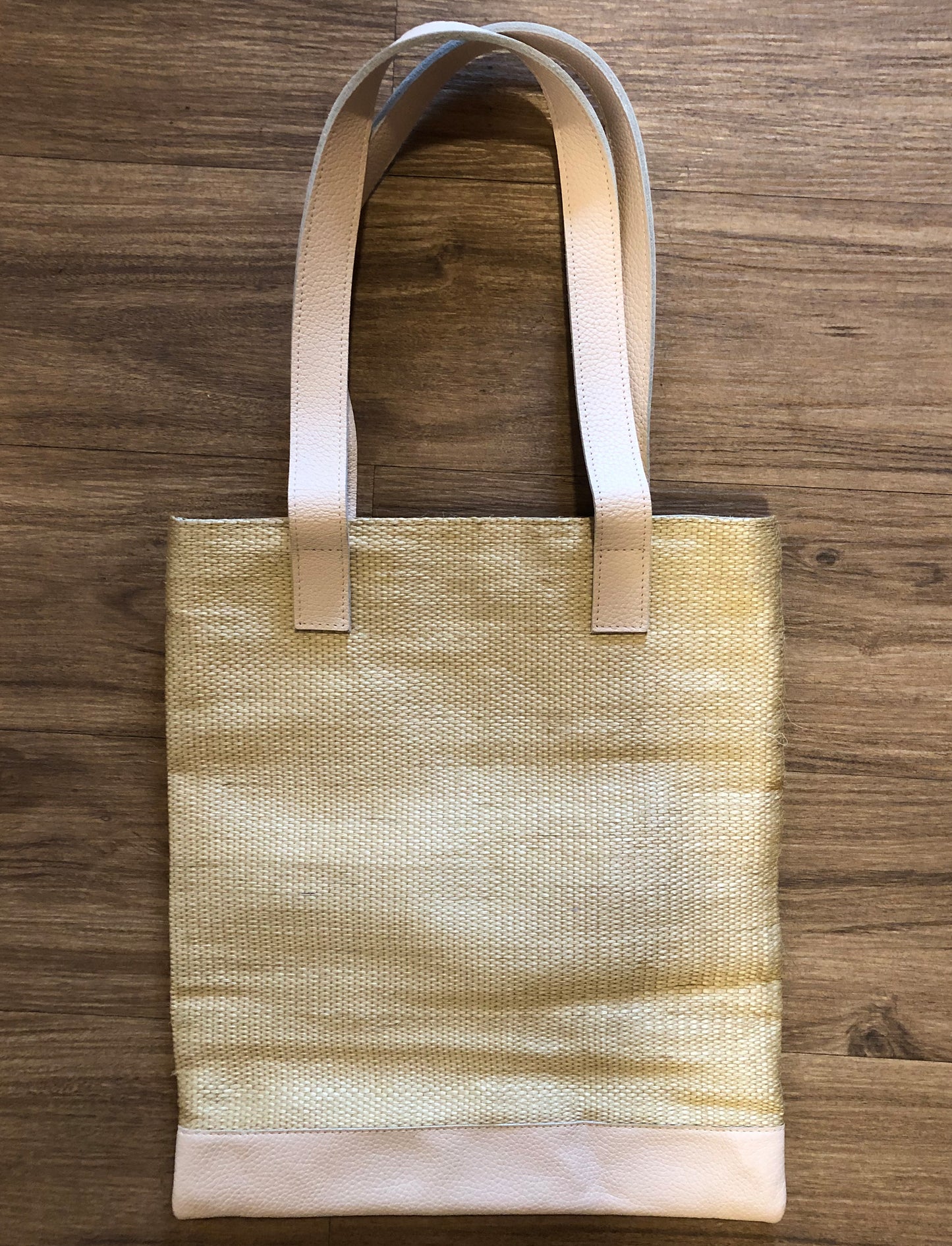 Hana Tote With Pink Leather Straps